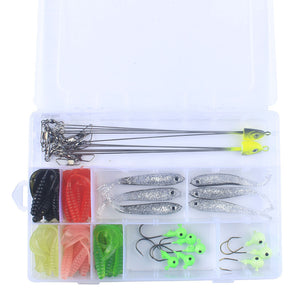 Luya Soft Bait Lead Hook Texas Fishing Gear Set