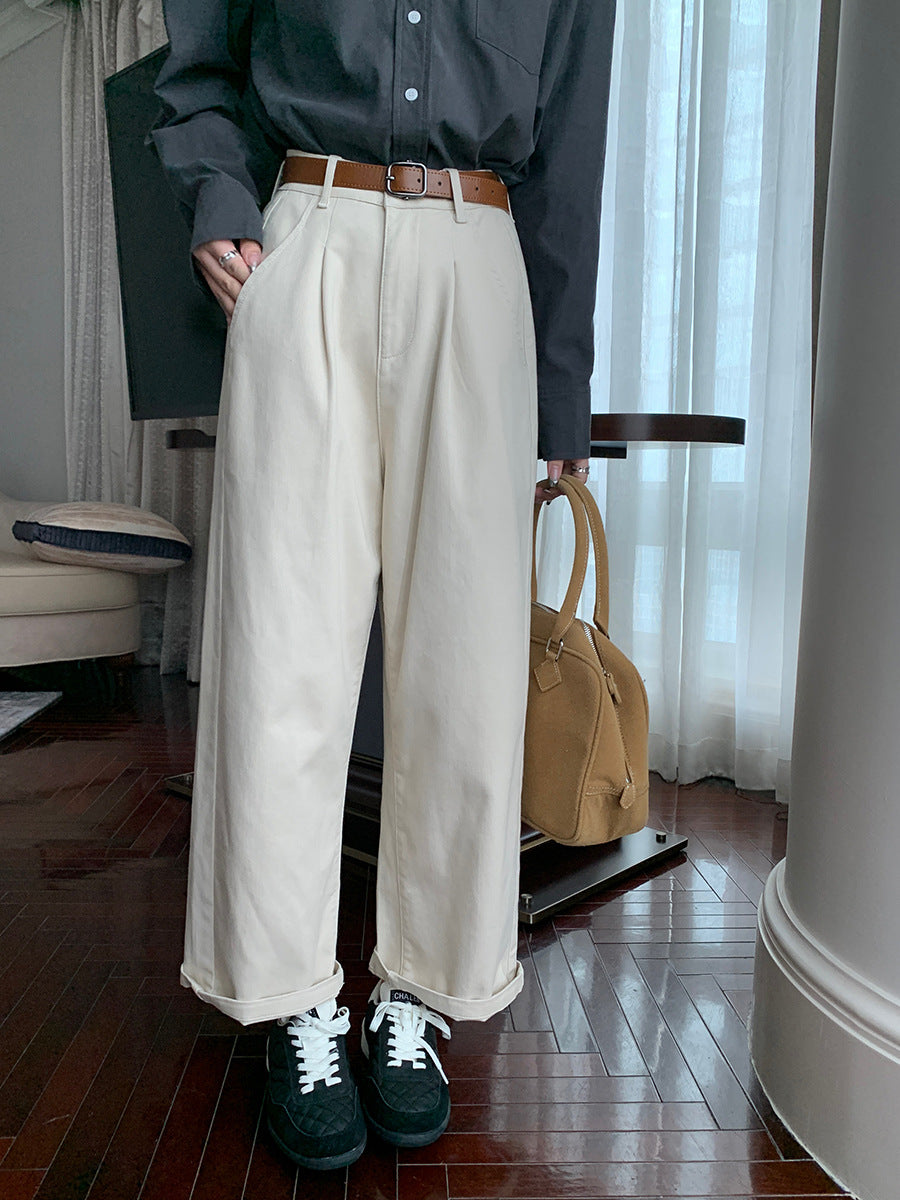 Autumn New High Waist Straight Casual Pants