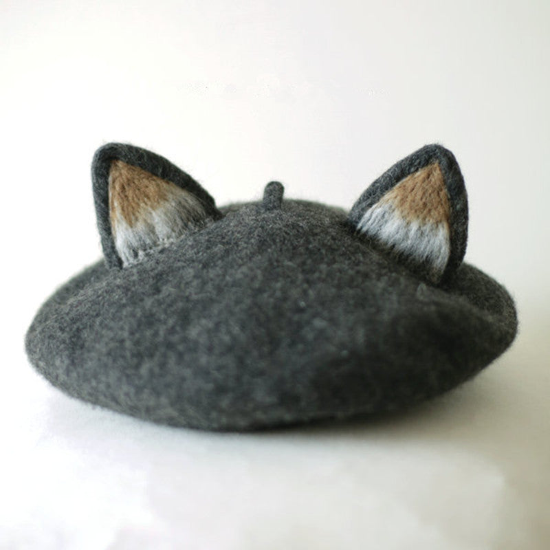 Cartoon Mushroom Creative Pure Wool Felt Beret