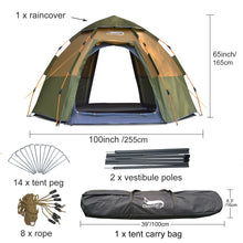 画像をギャラリービューアに読み込む, Fully Automatic Hexagonal Speed-opening Rainstorm-proof Camping Tent