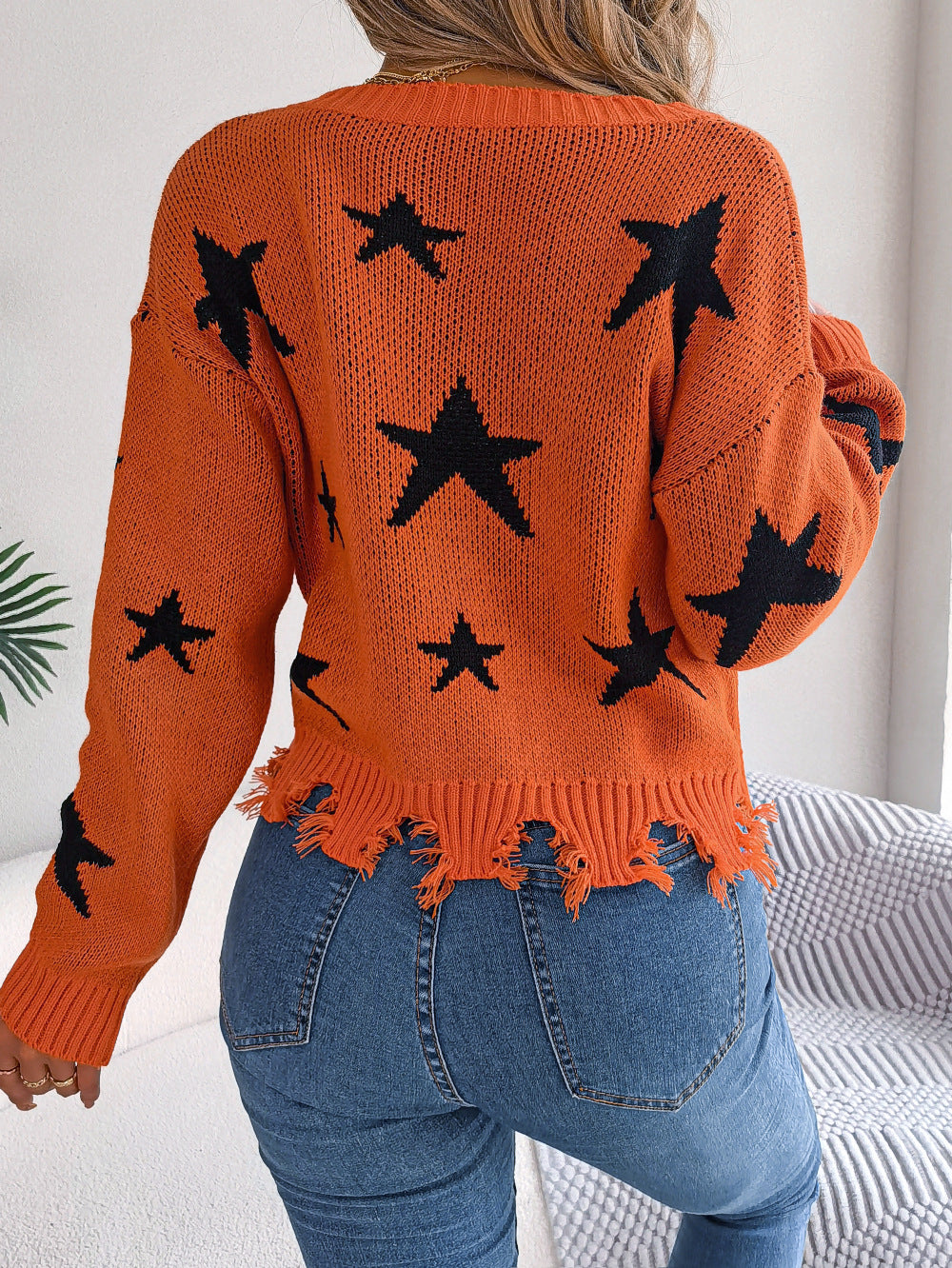 Long Sleeve Knitted Pullover Sweater