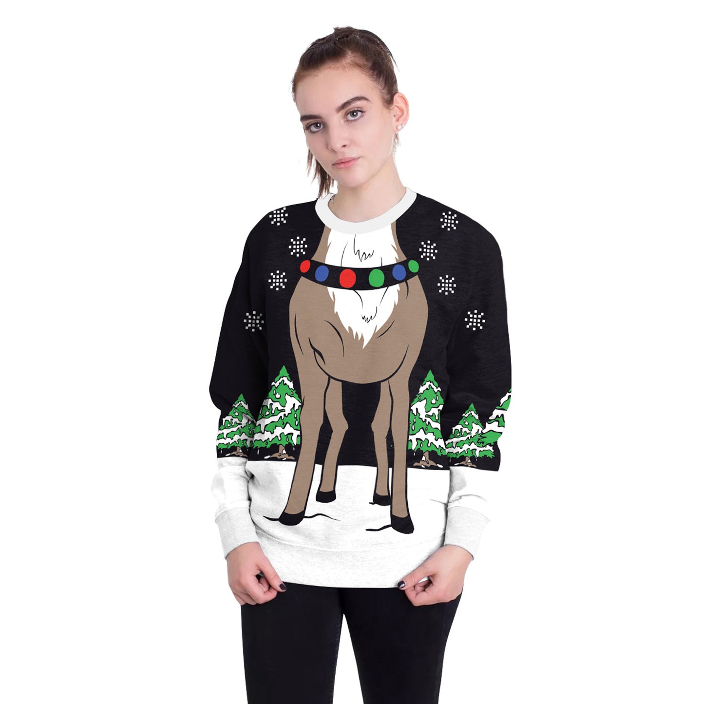 Women's Christmas 3D Digital Printed Pullover Sweatshirt