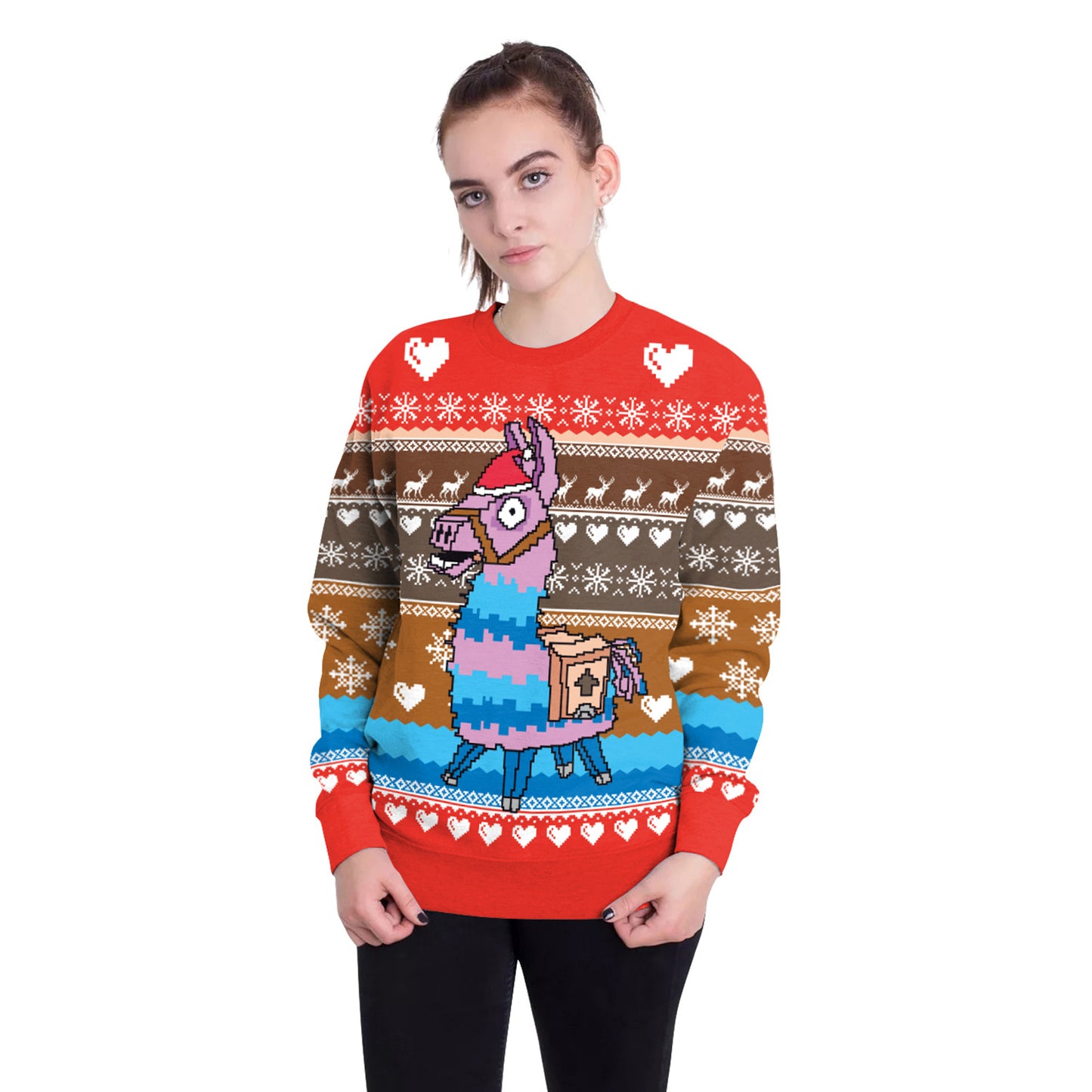 Women's Christmas 3D Digital Printed Pullover Sweatshirt