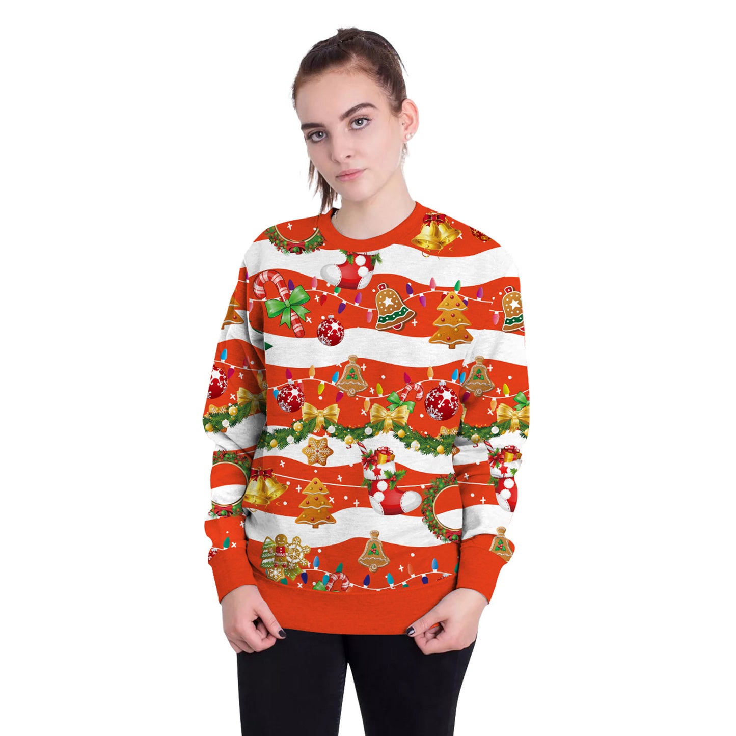 Women's Christmas 3D Digital Printed Pullover Sweatshirt