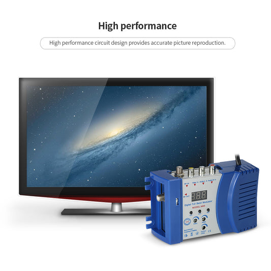 High-performance Compact RF Modulator Audio Video TV Conversion