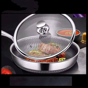 Stainless steel frying pan