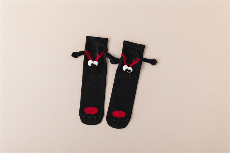 Women's Fashion Simple Christmas Hand Socks