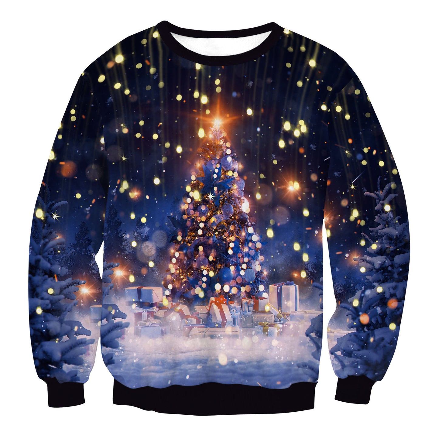 Women's Christmas Clothing Christmas Elk Digital Printed Round Neck Sweater