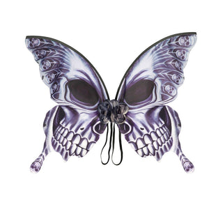 Halloween Butterfly Wings Flowing Skull