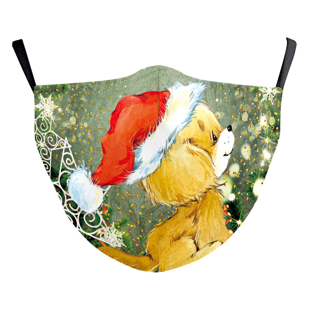 Christmas Funny Digital Printing Double-layer Dust Mask