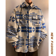 Cargar imagen en el visor de la galería, Large Size Woolen Jacket Men&#39;s Casual Loose Shirt Coat