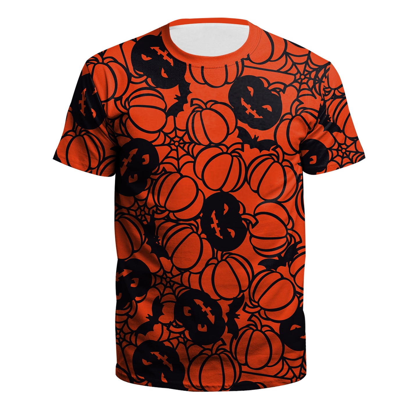 Women's Cartoon Pumpkin Casual Couple Digital Printed T-shirt