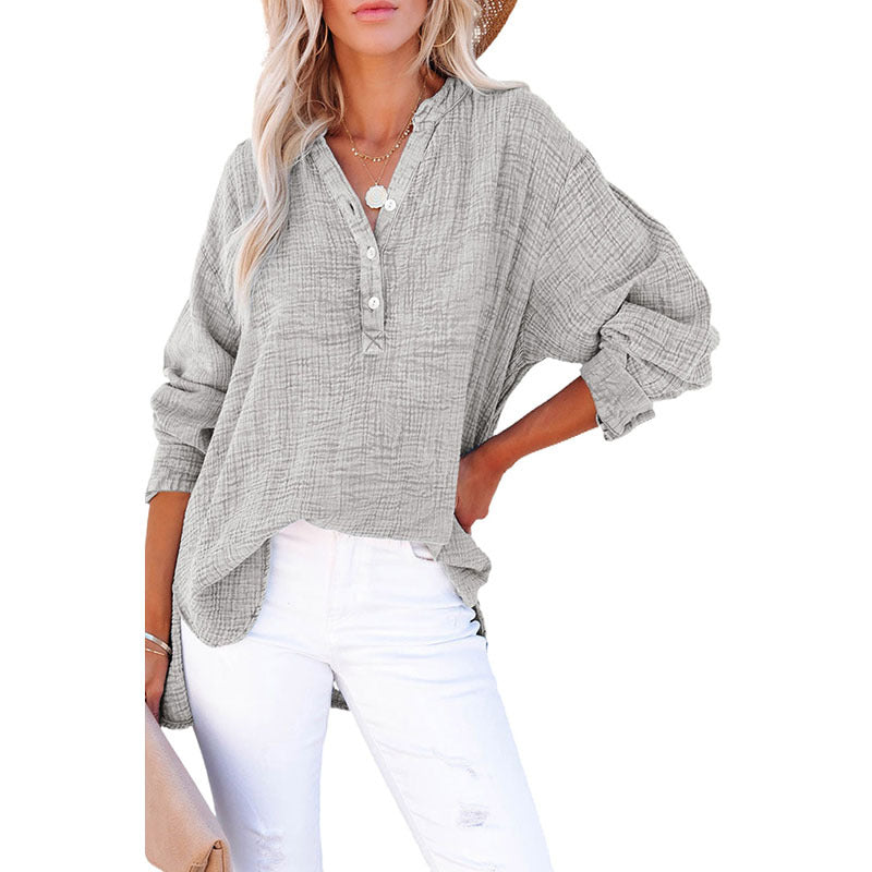 Women's Fashion Loose Casual Solid Color Pleated Sweater