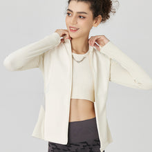 画像をギャラリービューアに読み込む, Seamless Knitted Stitching Windproof Sports Yoga Outdoor Jacket