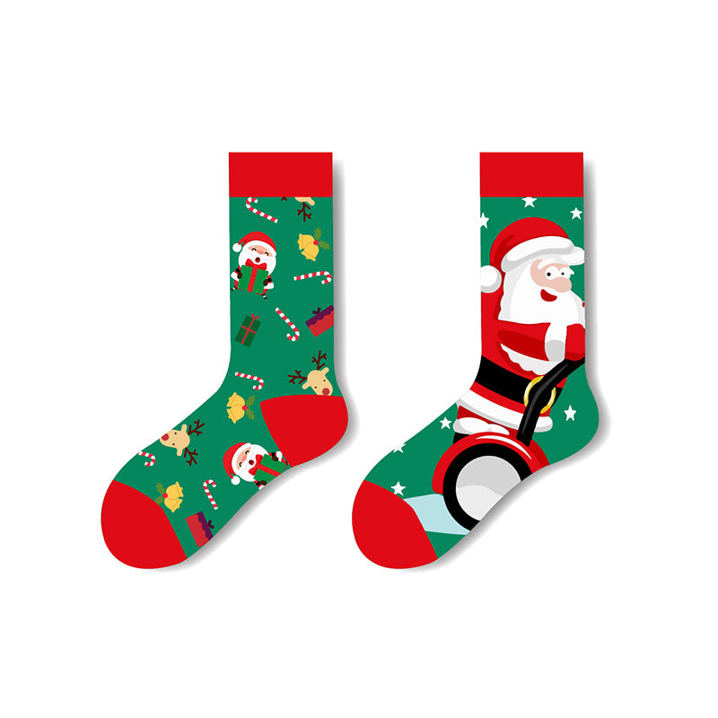 Men's Mid-calf Cotton Christmas Socks