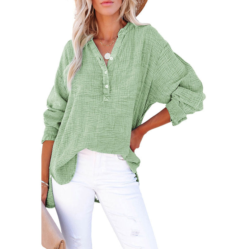 Women's Fashion Loose Casual Solid Color Pleated Sweater