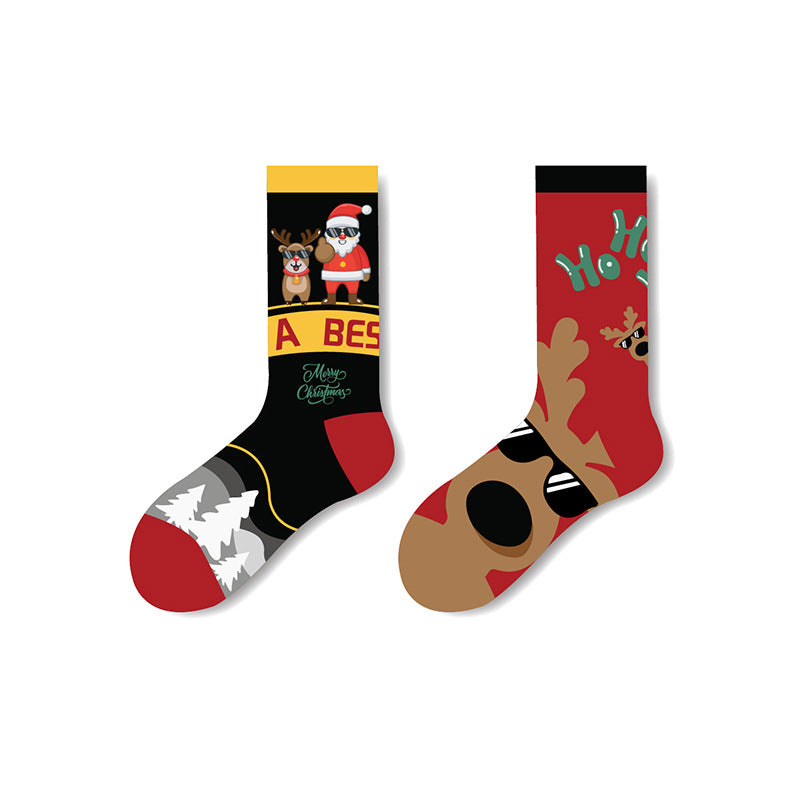 Men's Mid-calf Cotton Christmas Socks