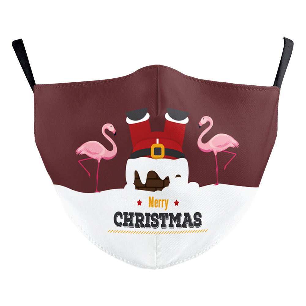 Santa Elk Digital Printing Double-layer Dust Mask