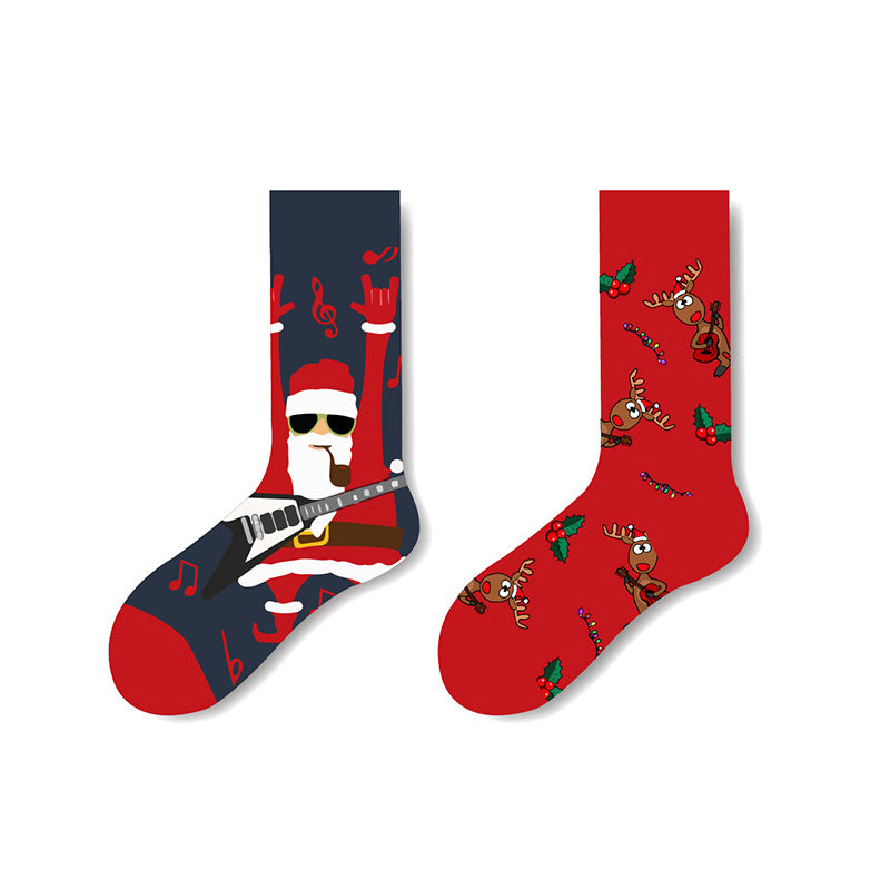 Men's Mid-calf Cotton Christmas Socks