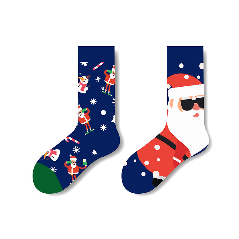 Men's Mid-calf Cotton Christmas Socks