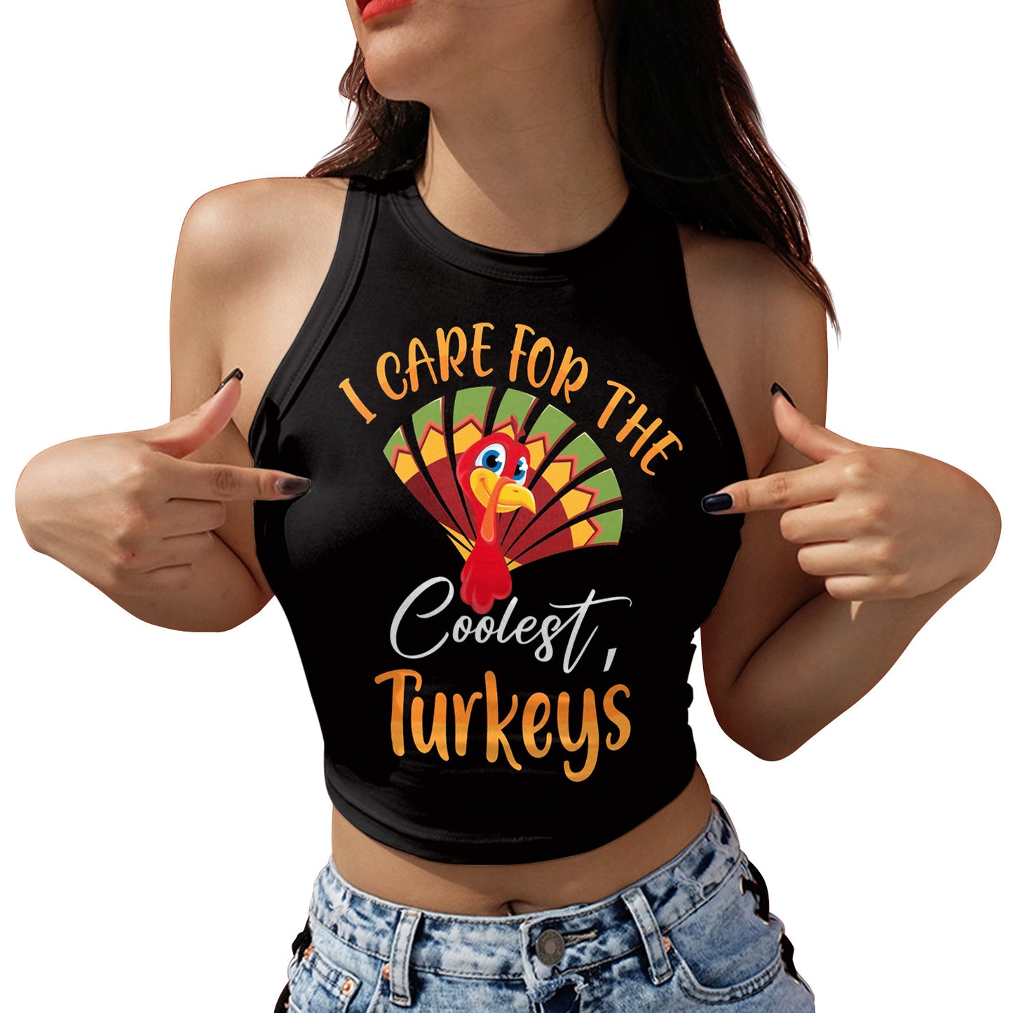 Women's Tight Letter Turkey Digital Printing Shirt