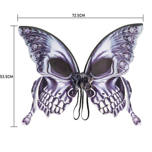 Halloween Butterfly Wings Flowing Skull