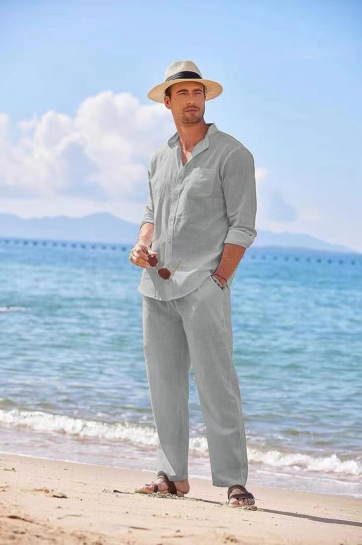 European And American Sports Suit Men's Beach Casual Loose