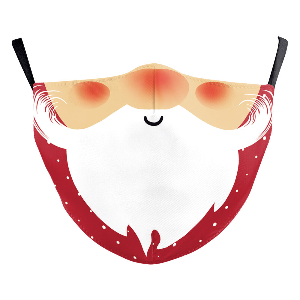 Snowflake Christmas Red Digital Printing Double-layer Dust Mask