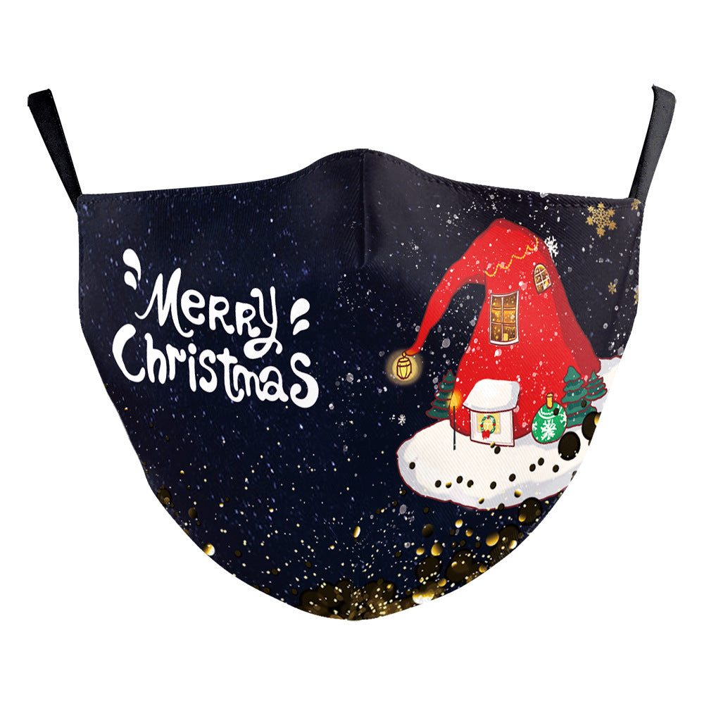 Christmas Light Shadow Digital Printing Double-layer Dust Mask