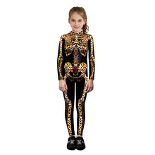 Charger l&#39;image dans la galerie, Halloween Parent-child Leopard Skeleton Printing One-piece