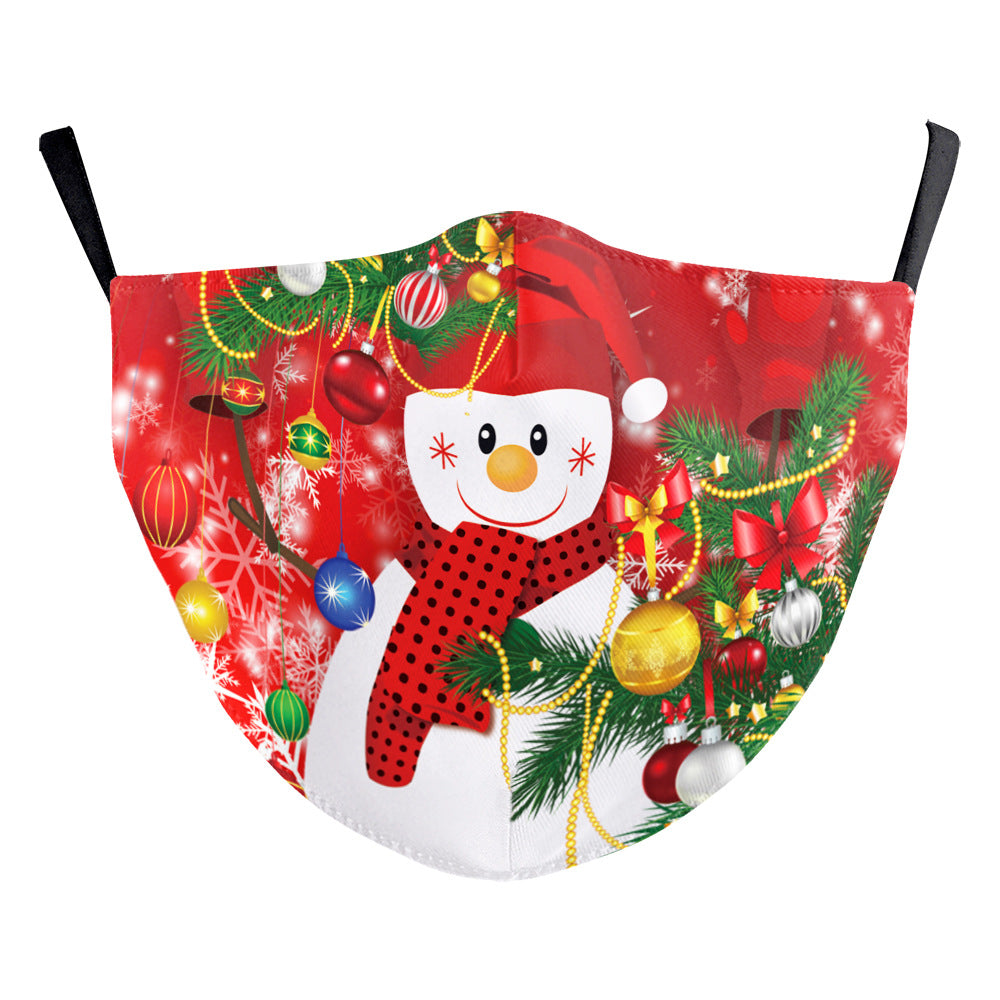 Christmas Funny Digital Printing Double-layer Dust Mask