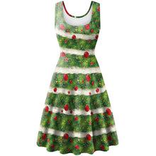 Laden Sie das Bild in den Galerie-Viewer, Women Sleeveless Vest Christmas Elk Digital Printed Dress