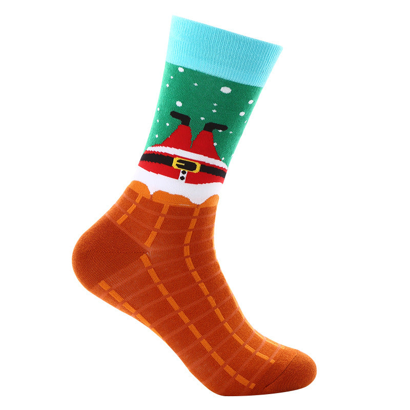 Christmas Tube Female Santa Claus Cotton Socks