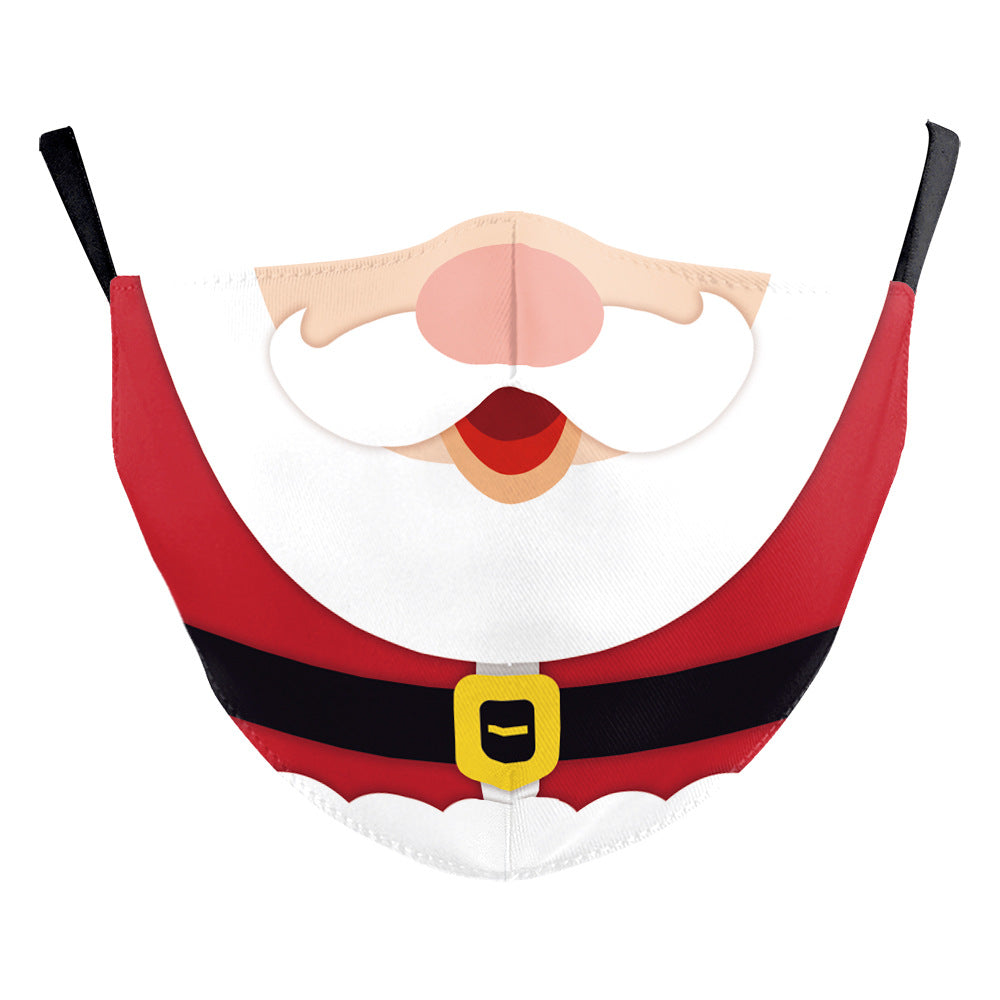 Snowflake Christmas Red Digital Printing Double-layer Dust Mask