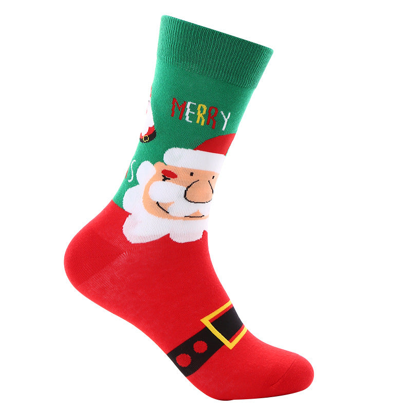 Christmas Tube Female Santa Claus Cotton Socks