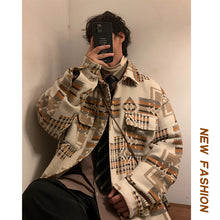 Cargar imagen en el visor de la galería, Large Size Woolen Jacket Men&#39;s Casual Loose Shirt Coat