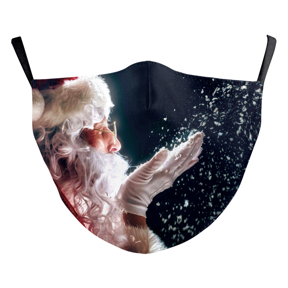 Christmas Funny Digital Printing Double-layer Dust Mask