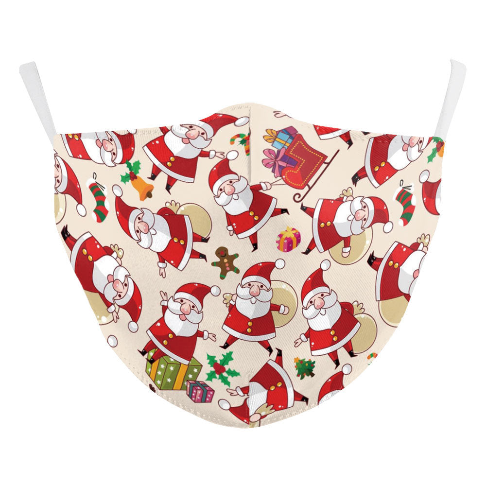 Santa Elk Digital Printing Double-layer Dust Mask