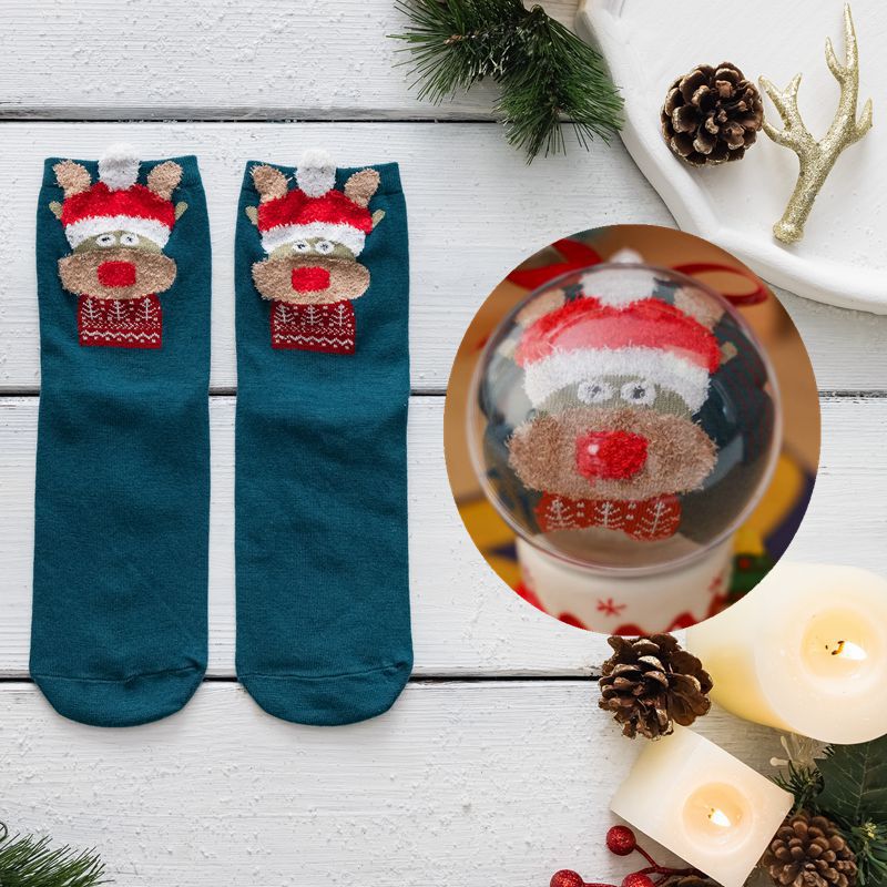 Women's Cotton Cartoon Tube Socks