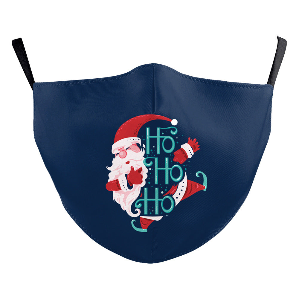 Santa Elk Digital Printing Double-layer Dust Mask