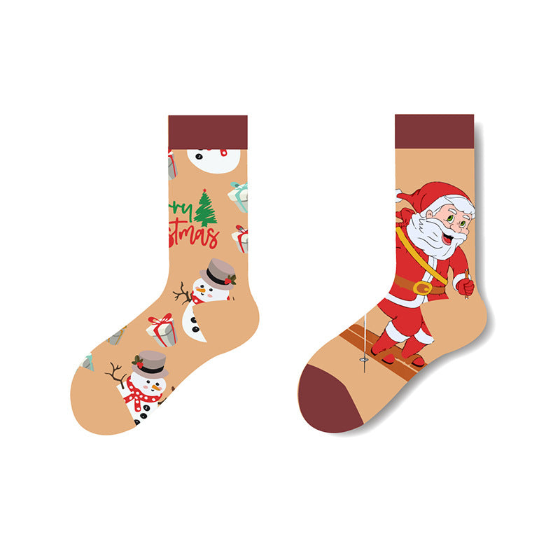 Men's Mid-calf Cotton Christmas Socks