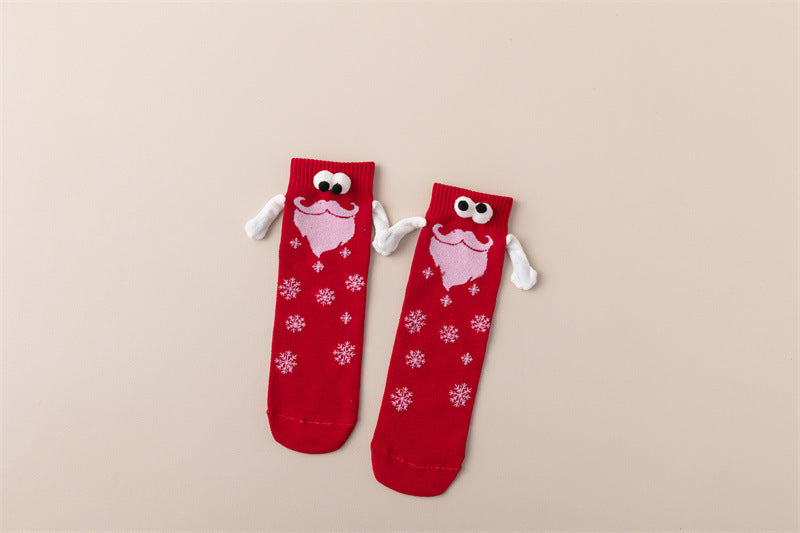 Women's Fashion Simple Christmas Hand Socks