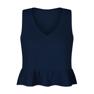 Women's Fashion Casual V-neck Ruffled Small Tank Top