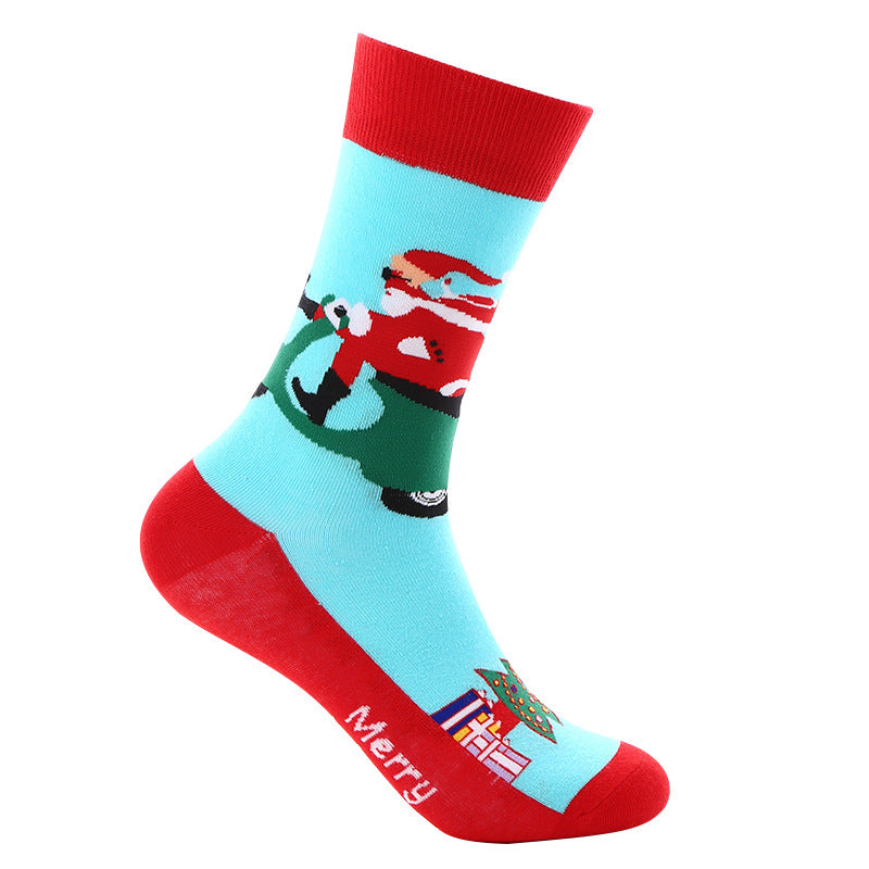 Christmas Tube Female Santa Claus Cotton Socks