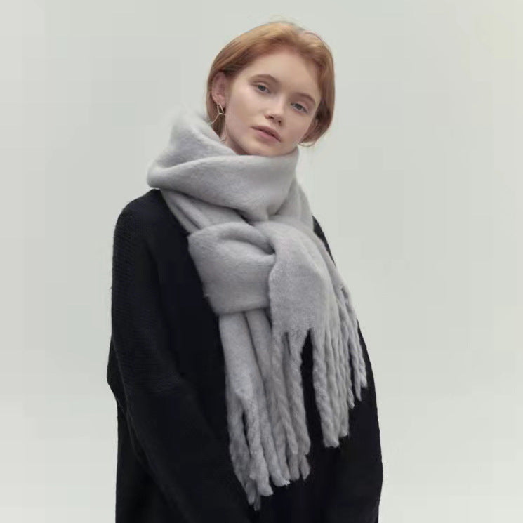 All-match Soft Glutinous Idle Style Thermal Long Scarf