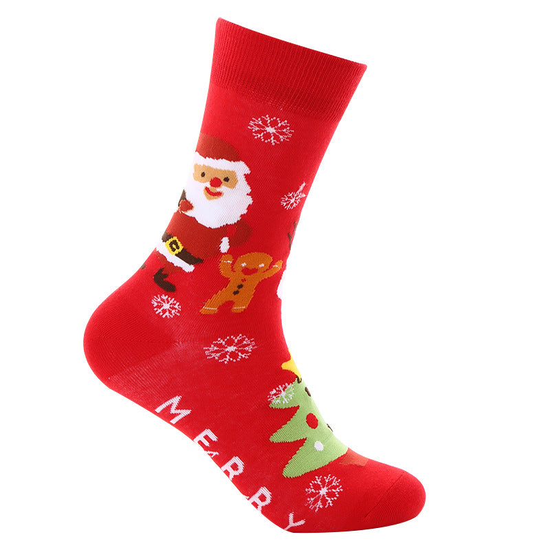 Christmas Tube Female Santa Claus Cotton Socks