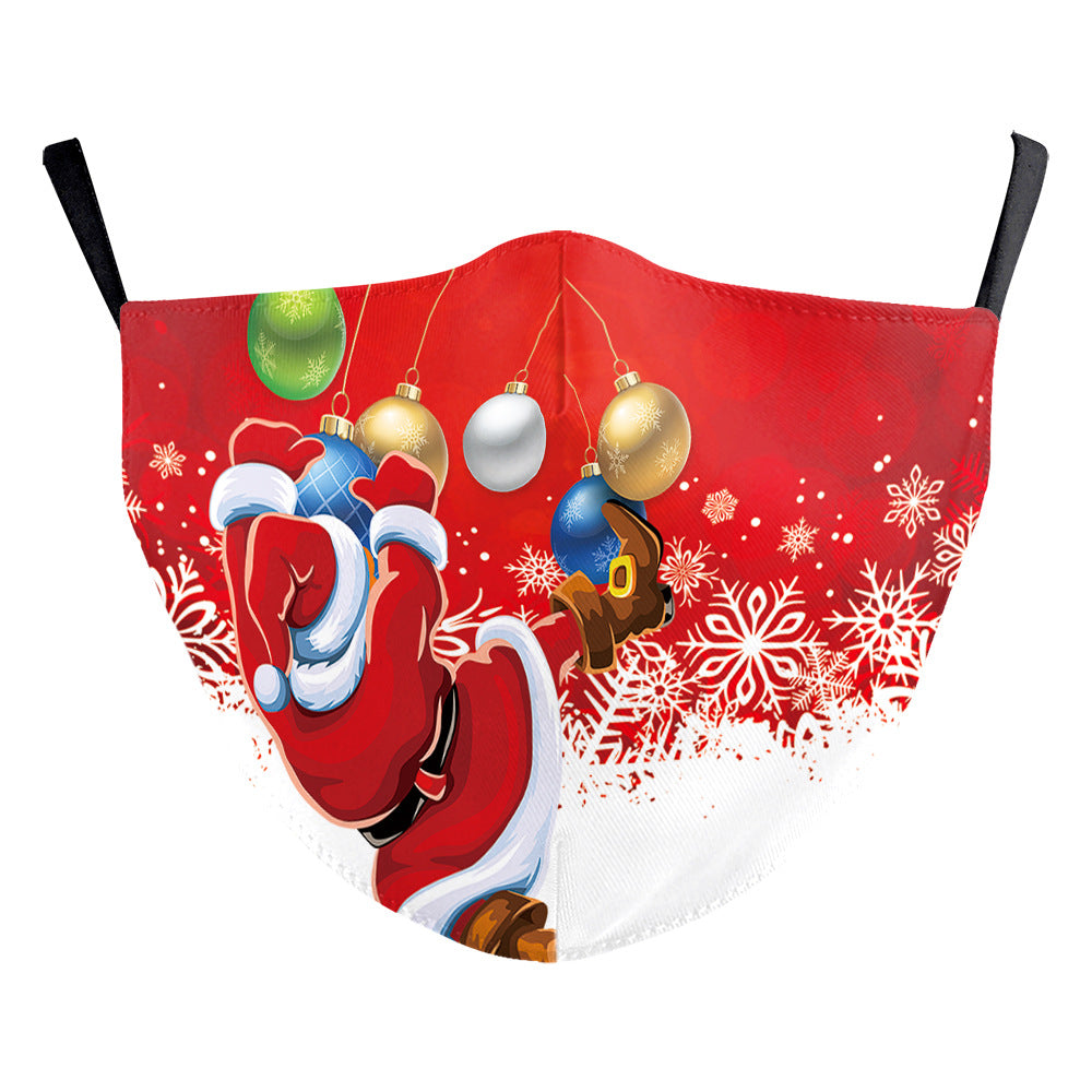 Christmas Single Corner Print Double Layer Dust Mask