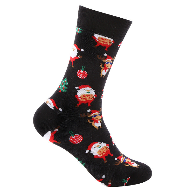 Christmas Tube Female Santa Claus Cotton Socks