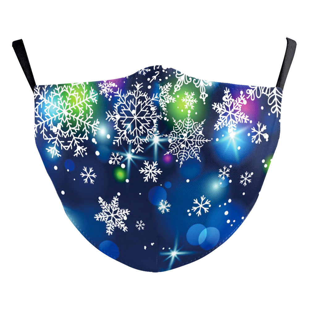 Santa Elk Digital Printing Double-layer Dust Mask