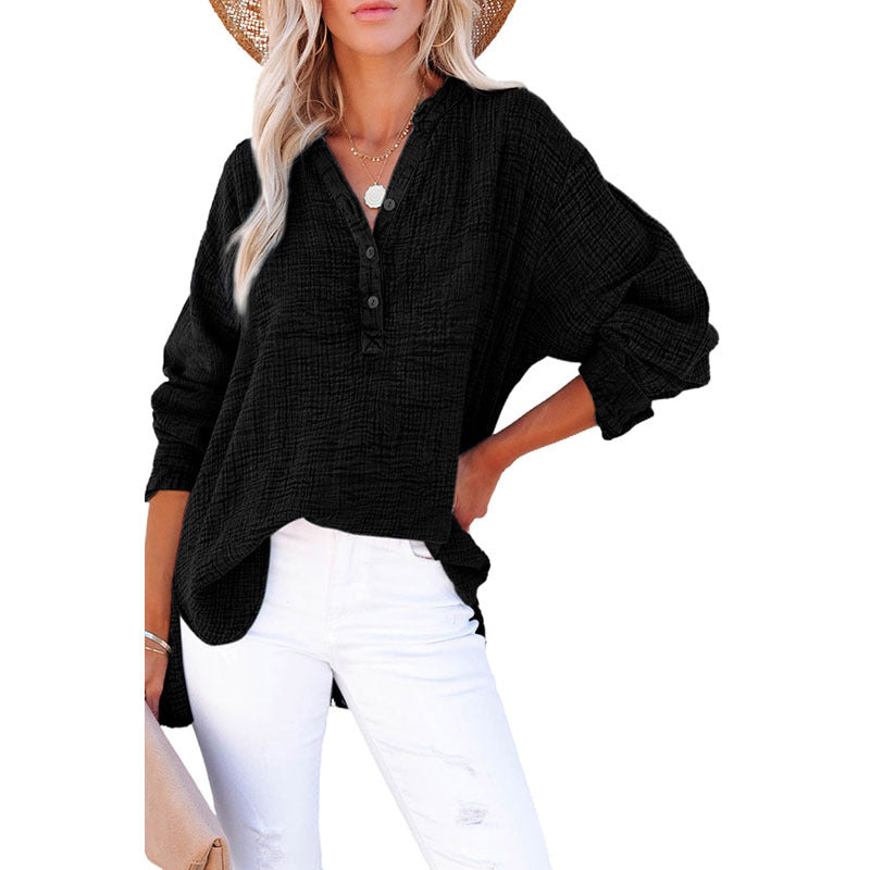 Women's Fashion Loose Casual Solid Color Pleated Sweater